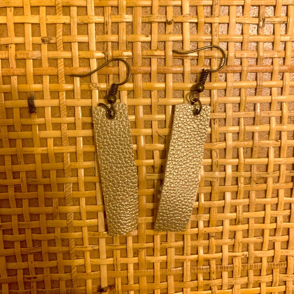 Handmade leather earrings